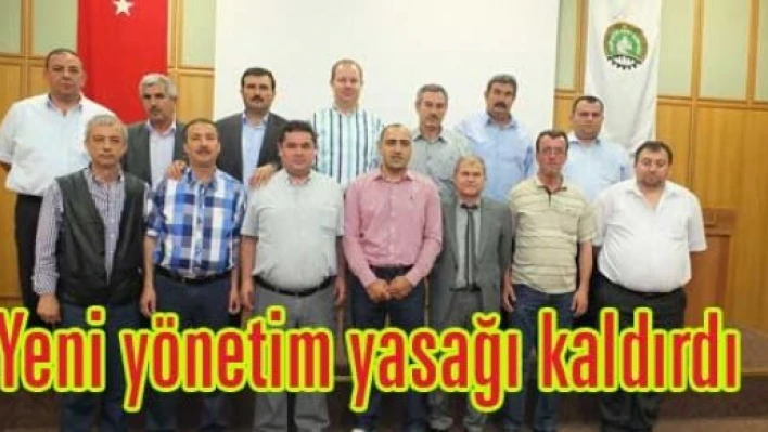 Yasak kalktı