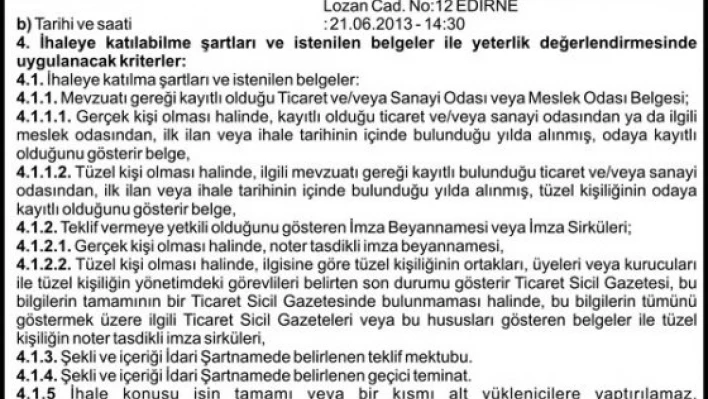 EDİRNE ORMAN İŞLETME MÜDÜRLÜĞÜ eleman ilanı