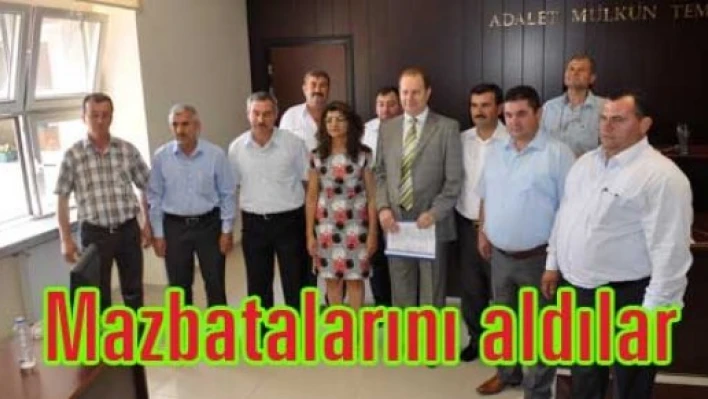 Mazbatalarını aldılar