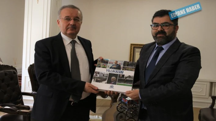 Edirne Valisi Özdemir'e AA 2017 Yıllığı