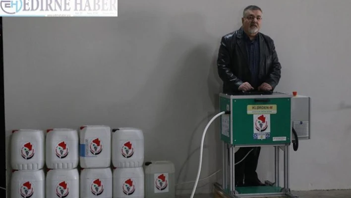  Kırklareli Belediyesi Kovid-19 ile mücadelede günde 200 litre dezenfektan üretiyor