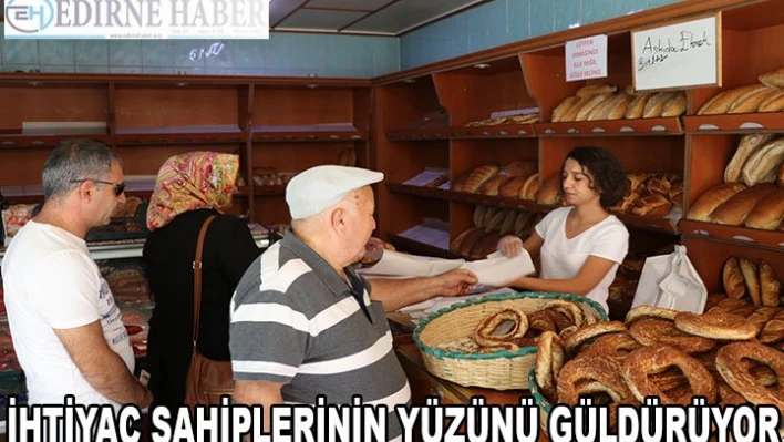 Fırın işletmecisi kadın ihtiyaç sahiplerinin yüzünü güldürüyor