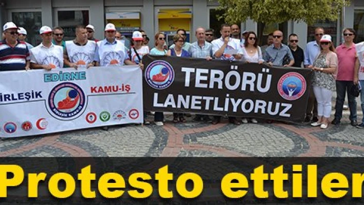 Saldırıyı protesto ettiler
