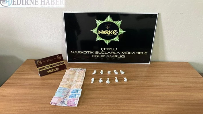 Çorlu'da uyuşturucu şüphelisi yakalandı