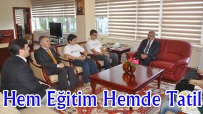 Tatili ve eğitimi bir arada yaptılar