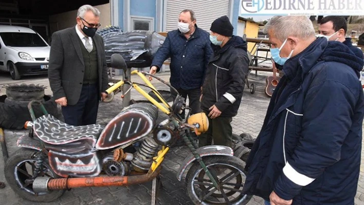 Helvacıoğlu, geri dönüşüm parkı çalışmalarını inceledi