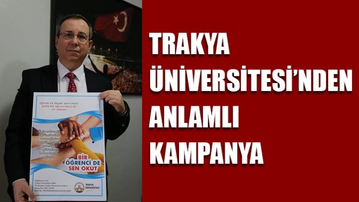 'Bir öğrenci de sen okut'