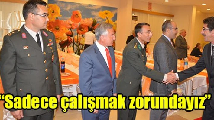 'Sadece çalışmak zorundayız'