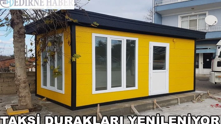Taksi durakları yenileniyor