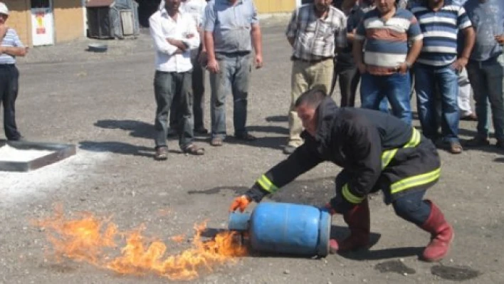  Yangın tatbikatı yaptılar