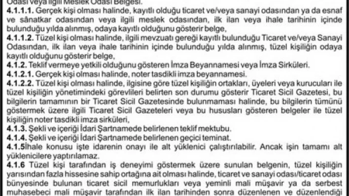 Bina İnşaatı yaptırılacaktır