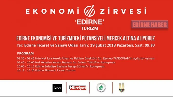 Edirne ekonomisi mercek altına alınacak