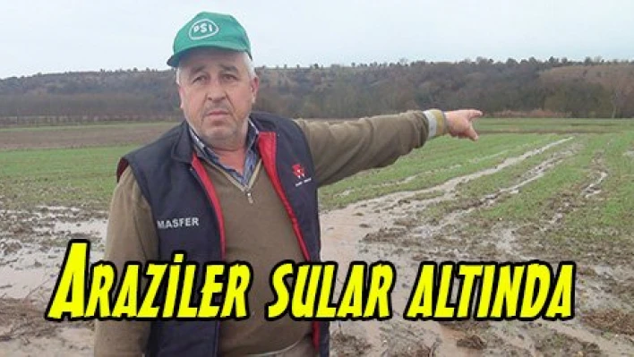 Araziler sular altında