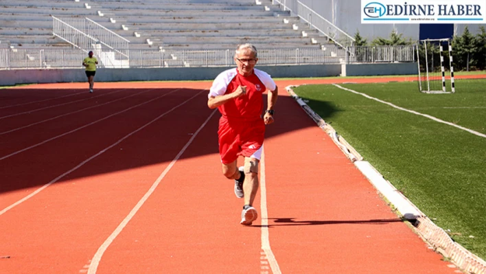 78 yaşındaki atletin hedefi, 10. Uluslararası Edirne Maratonu'nda kürsü
