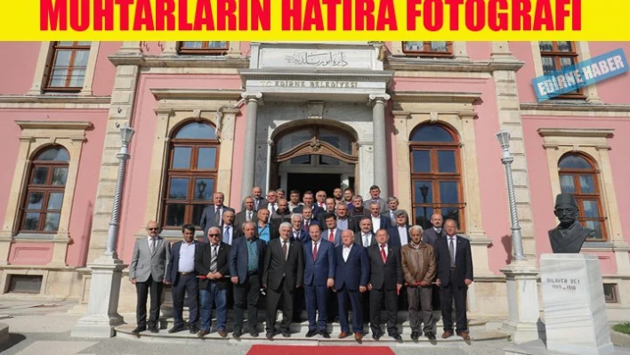 Muhtarlar gününde hatıra fotoğrafı