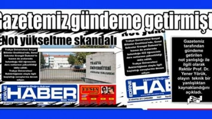 Gazetemiz gündeme getirmişti