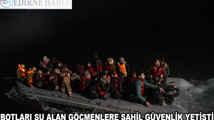 Botları su alan göçmenler kurtarıldı