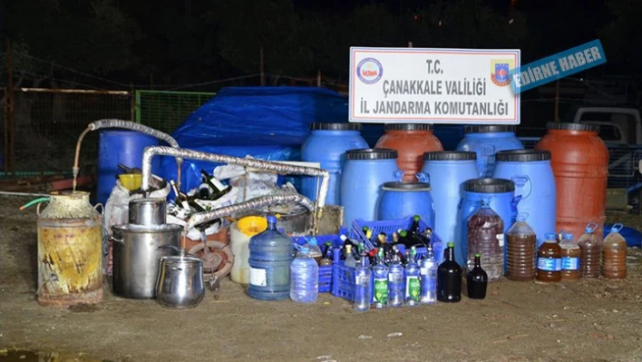 Kaçak içki imalathanesine operasyon