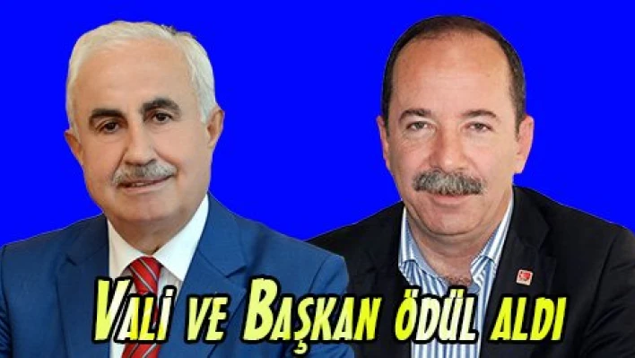 Vali ve Başkan ödül aldı
