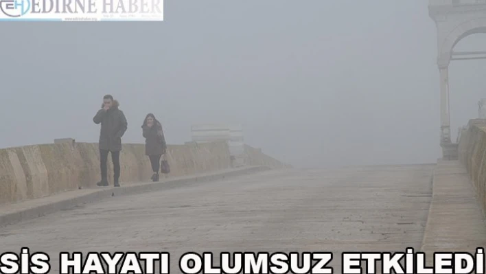 Edirne'de yoğun sis hayatı olumsuz etkiledi