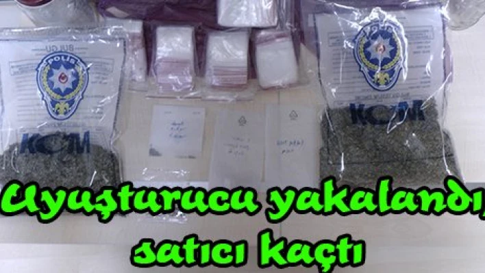 Uyuşturucu yakalandı, satıcı kaçtı