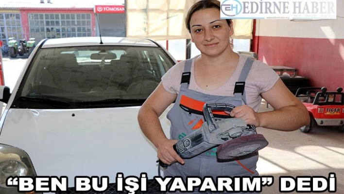 Sanayi sitesinin kadın oto boyacısı