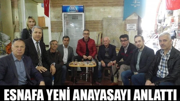 'Referandum' için esnafla buluştu