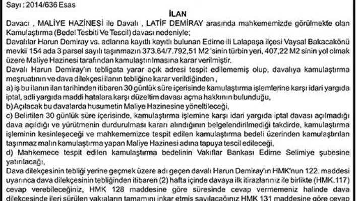 T.C. EDİRNE 2. ASLİYE HUKUK MAHKEMESİ