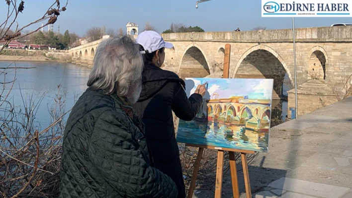 8 ülkeden 25 ressam Edirne'yi resmediyor