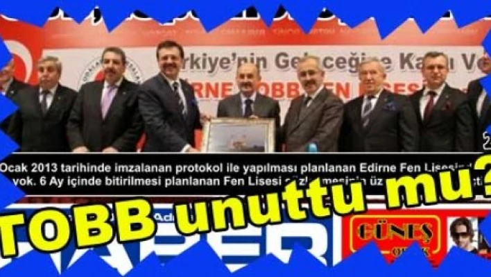  TOKİ Yapıyor, TOBB bekliyor