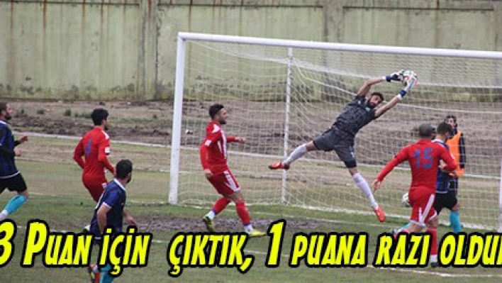 3 Puan için  çıktık, 1 puana razı olduk