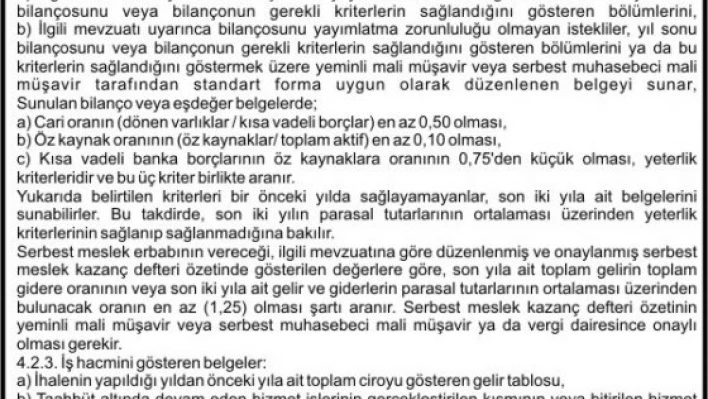 İhale İlanı