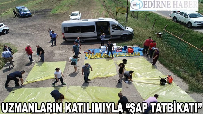 Edirne'de  'şap tatbikatı'