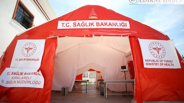 Kırklareli UMKE, mobil şişirilebilir çadır ünitesinin kurulumu için eğitim ve tatbikat gerçekleştirdi