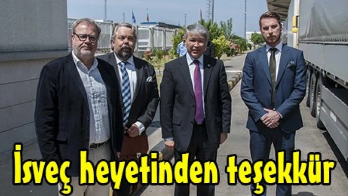 İsveç heyetinden teşekkür
