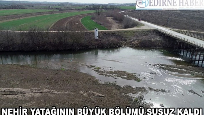 Nehir yatağının büyük bölümü susuz kaldı