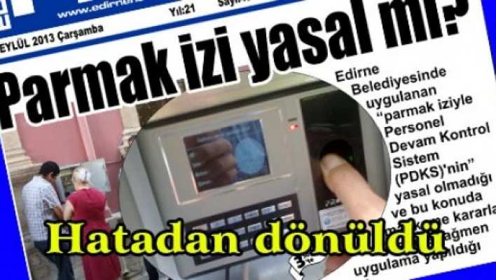  Yanlıştan geri dönüldü