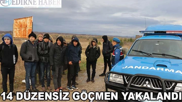 14 düzensiz göçmen yakalandı 