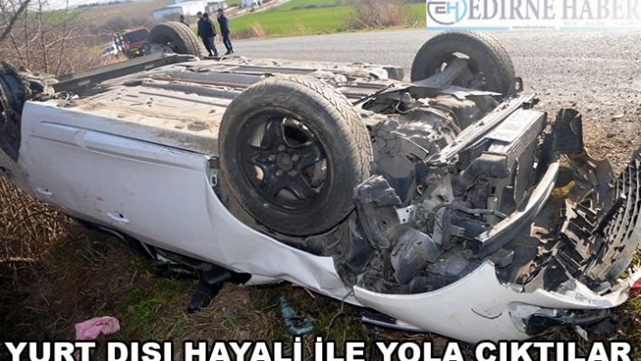 Göçmenleri taşıyan otobüs devrildi