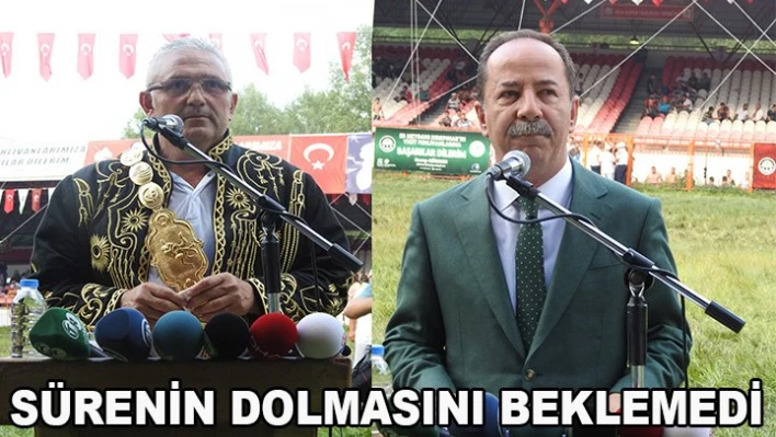 Sürenin dolmasını beklemedi