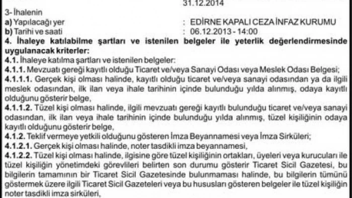 PERSONEL SERVİS HİZMETİ ALIMI İLANI