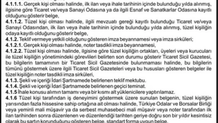 KURU GIDA SATIN ALINACAKTIR