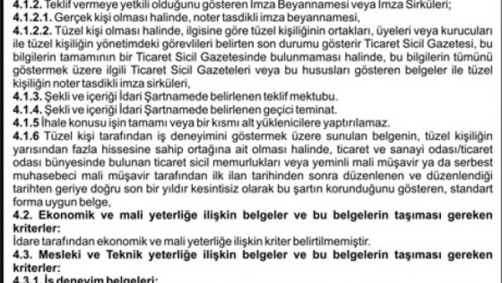 ÖZEL GÜVENLİK HİZMETİ ALINACAKTIR