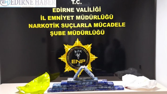Edirne'de bir otomobilde 10 kilo 400 gram eroin ele geçirildi