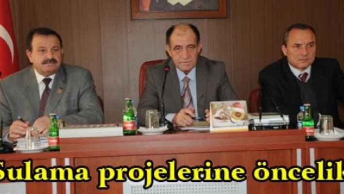 Sulama projelerine öncelik