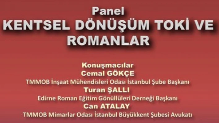 Kentsel Dönüşüm TOKİ Ve Romanlar