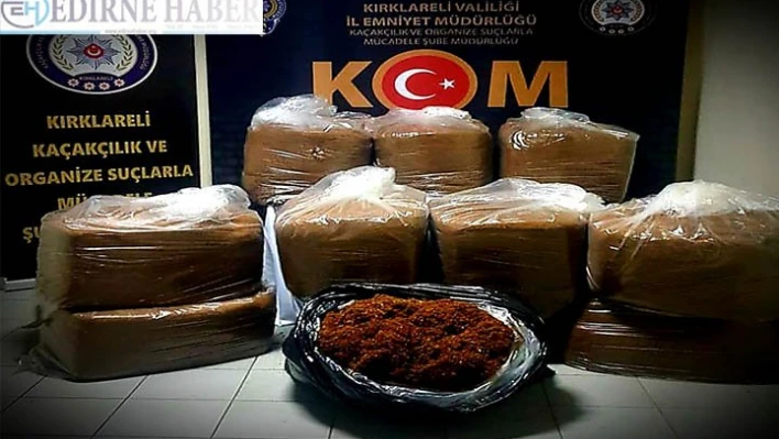 Babaeski'de 300 kilo kaçak tütün ele geçirildi