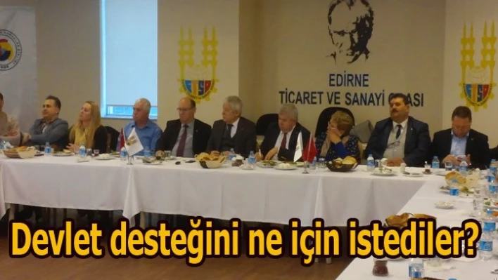Edirne için devlet desteği istedi