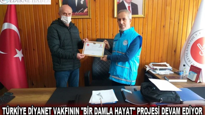 Türkiye Diyanet Vakfının 'Bir Damla Hayat' projesi devam ediyor