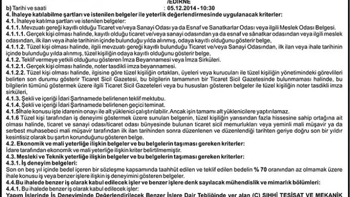Valilik Binası Engelli Asansörü Yapım İşi